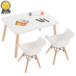 Mesa Rectangular- 2 Sillas Berlin con Descansabrazos