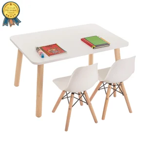 Mesa Rectangular - 2 Sillas Eames (no barnizada)