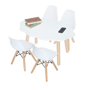 Mesa Nube Ovalada - Cuatro sillas Berlín