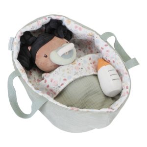 Muñeca de tela Evi con cesta – Little Dutch