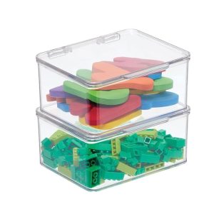 Juego de 4 cajas de almacenaje con tapa – mDesign