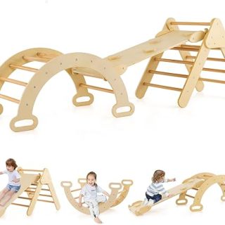 Triángulo de Escalada de Madera  4 en 1 – COSTWAY